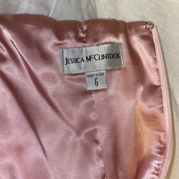 Jessica McClintock strapless light pink dress - Picture 3 of 4